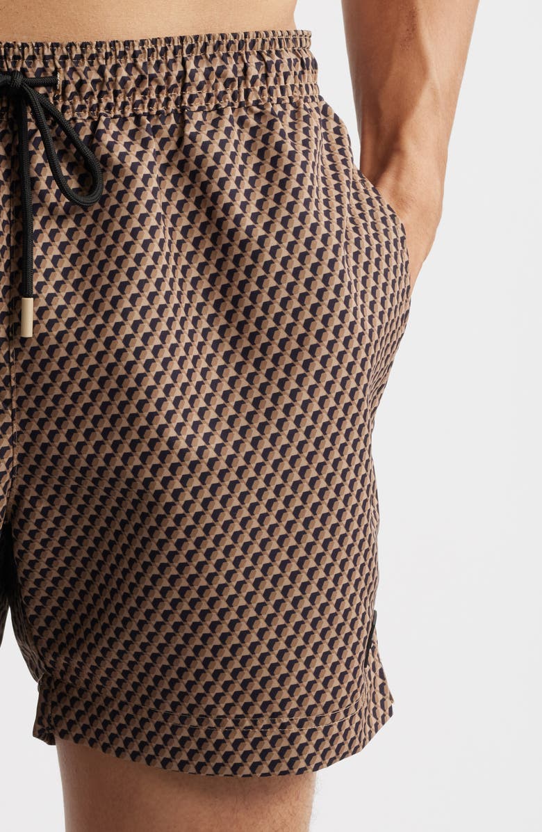 BOSS Vibe Swim Trunks, Alternate, color, Light Beige