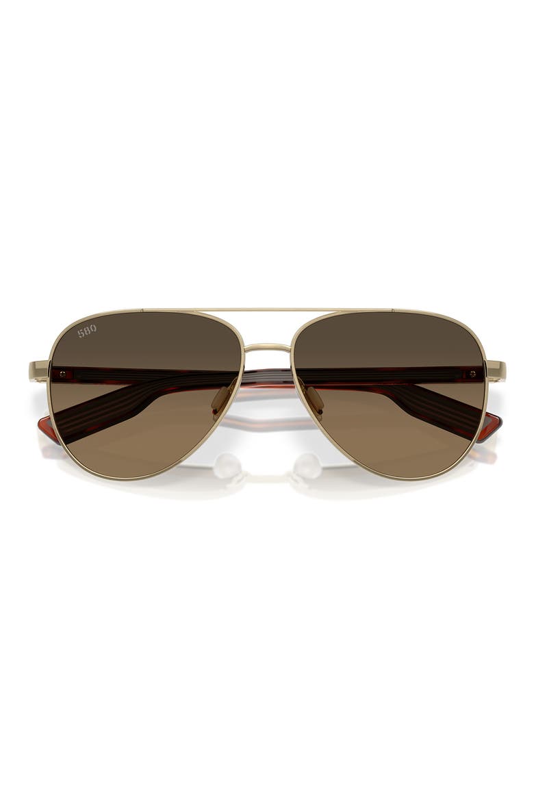 57mm Peli Gradient Polarized Pilot Sunglasses, Alternate, color, BRUSHED GOLD / COPPER 580G