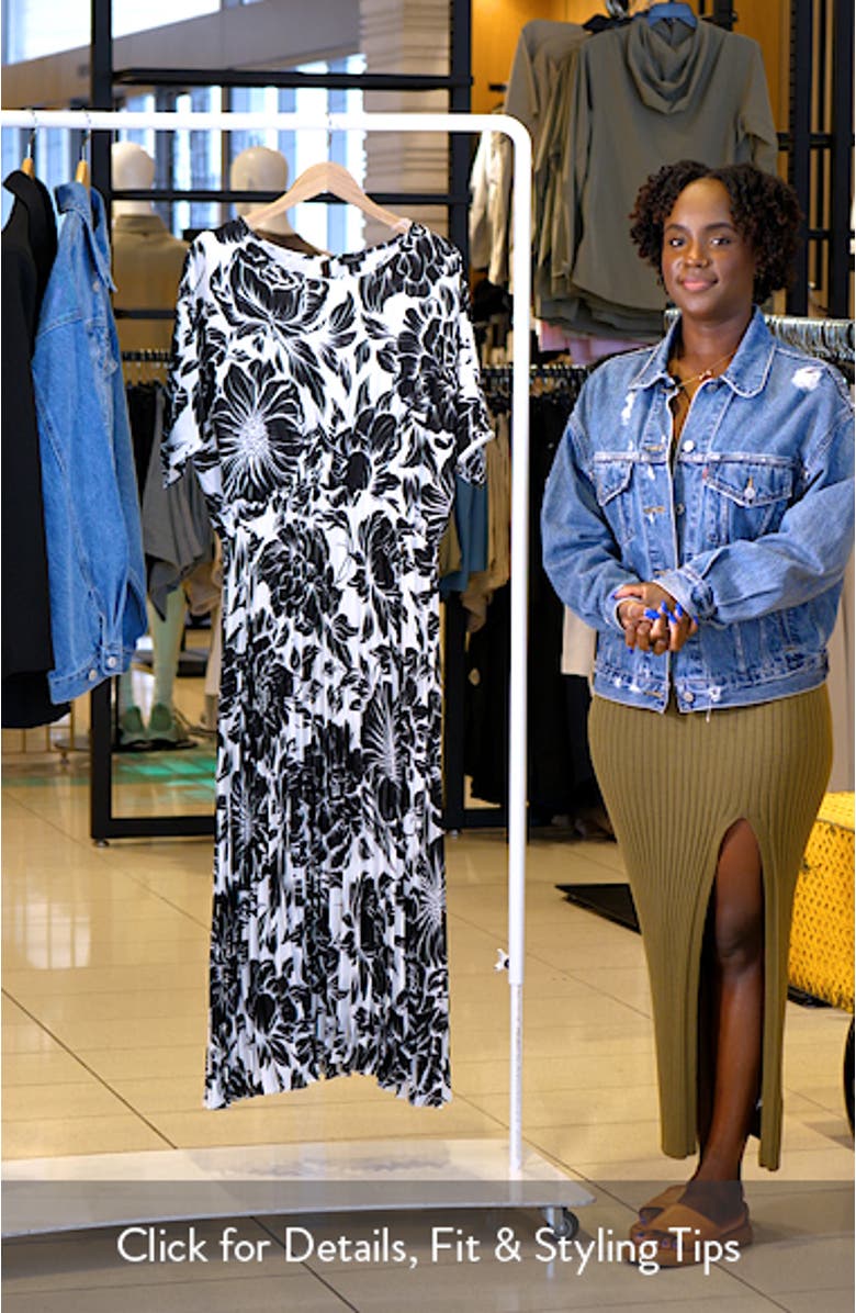 Floral Print Maxi Dress, sales video thumbnail