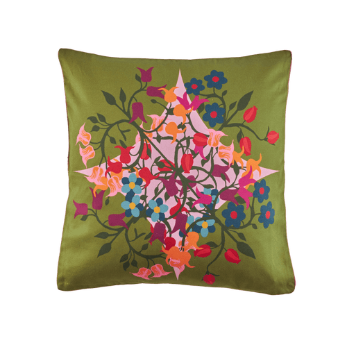 Sophie Williamson Design Square Pillow Cover In Green