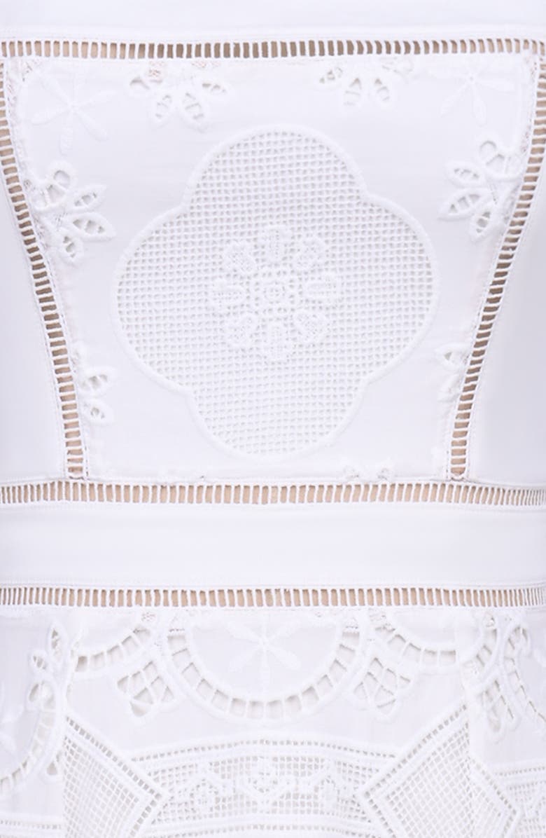 HOUSE OF CB Ava Embroidered A-Line Dress, Alternate, color, White