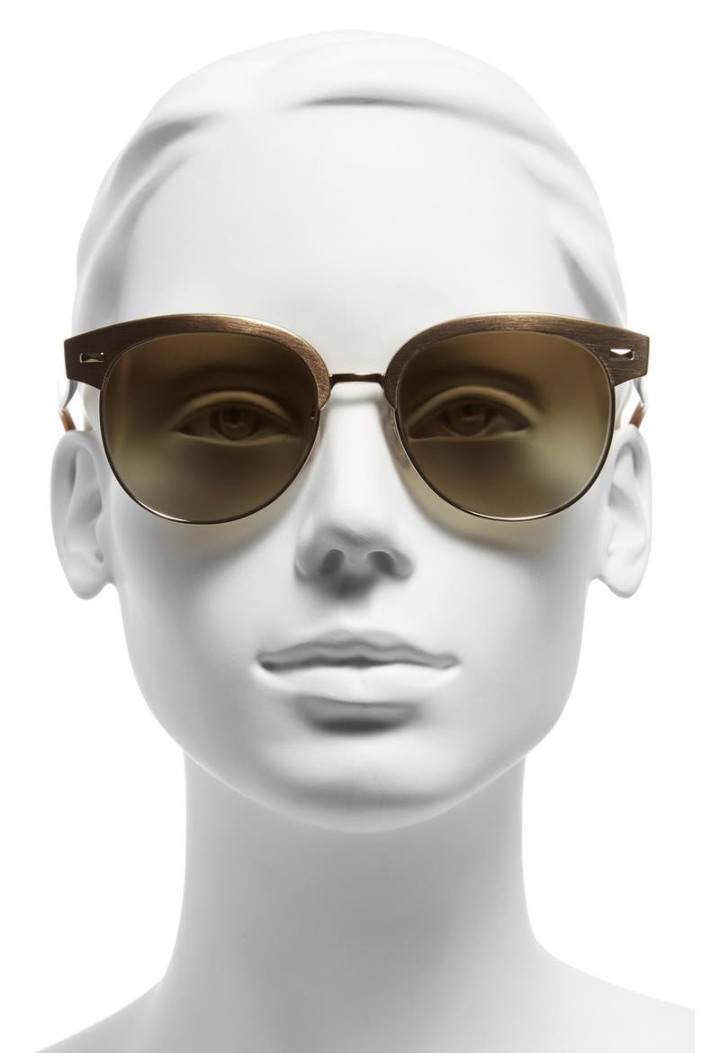 'Shaelie' 55mm Sunglasses, Alternate, color, BRONZE COPPER/ GOLD