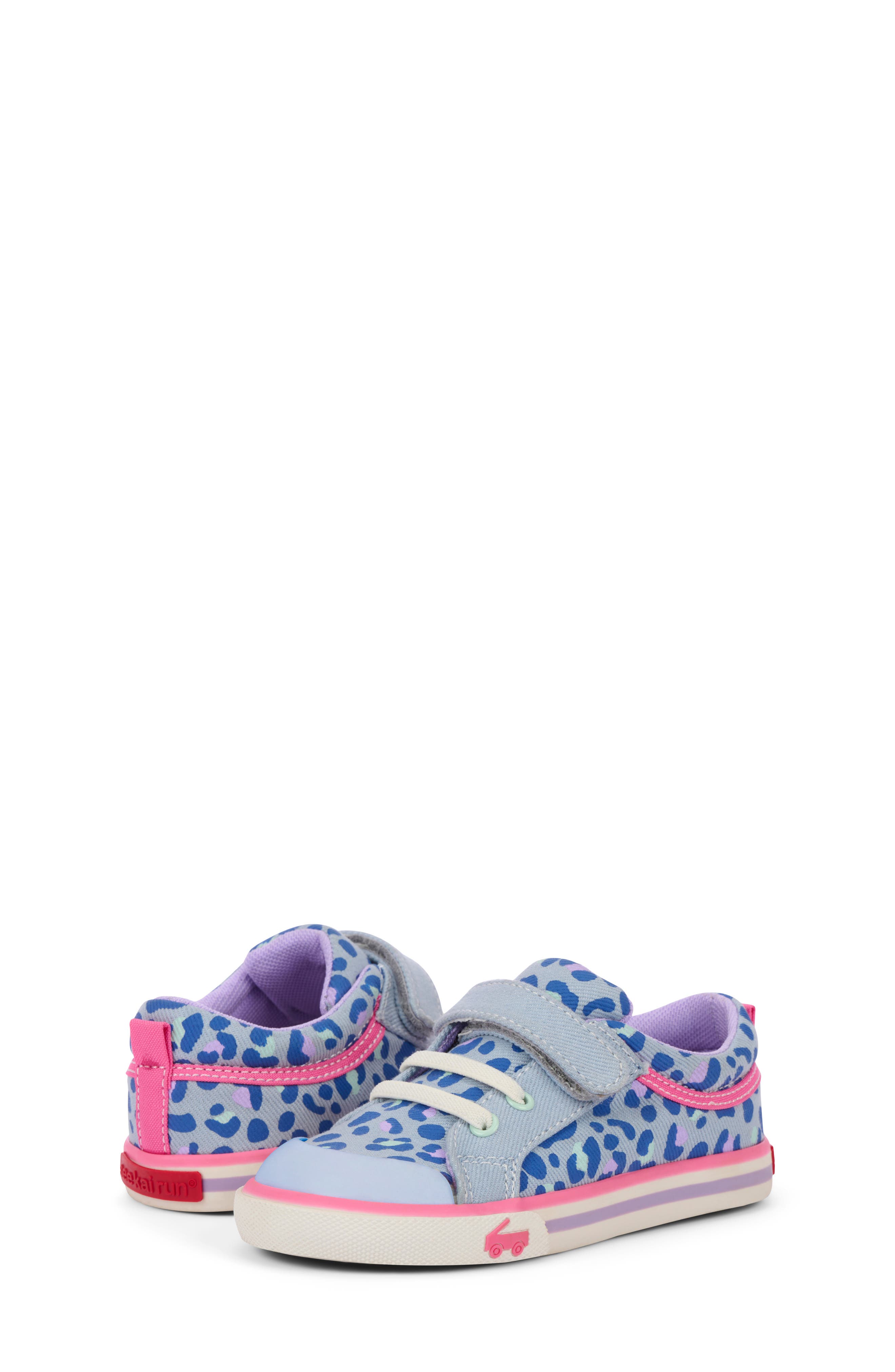 See Kai Run Kids' Kristin Sneaker, Alternate, color, Sky Blue/Leopard