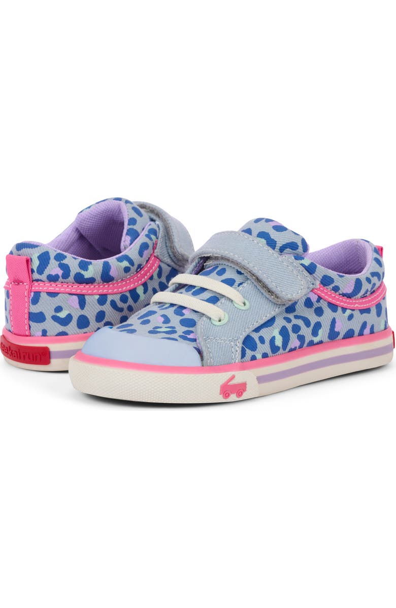 See Kai Run Kids' Kristin Sneaker, Alternate, color, Sky Blue/Leopard