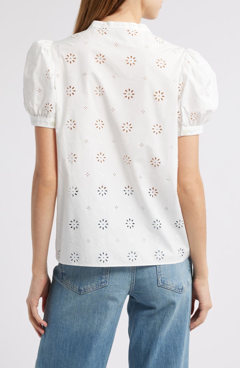 FRAME The Eyelet Puff Sleeve Shirt, Alternate, color,