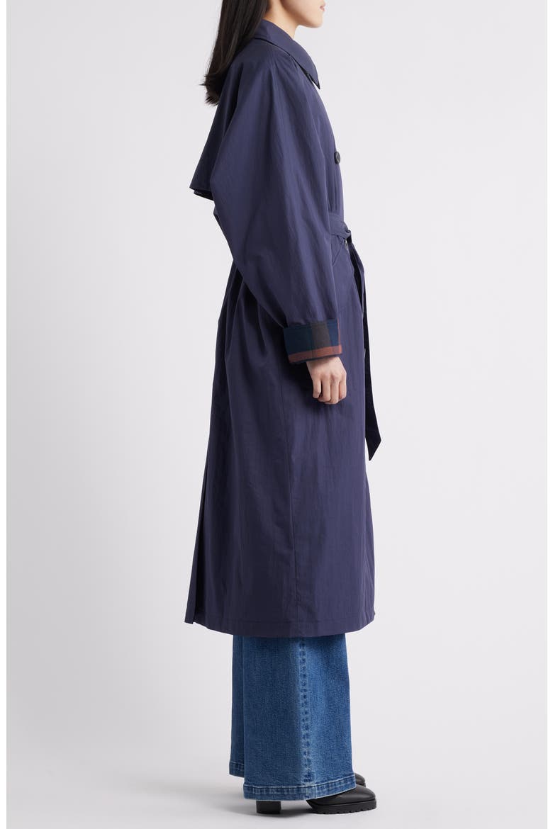 Longline Rain Trench Coat, Alternate, color, NAVY
