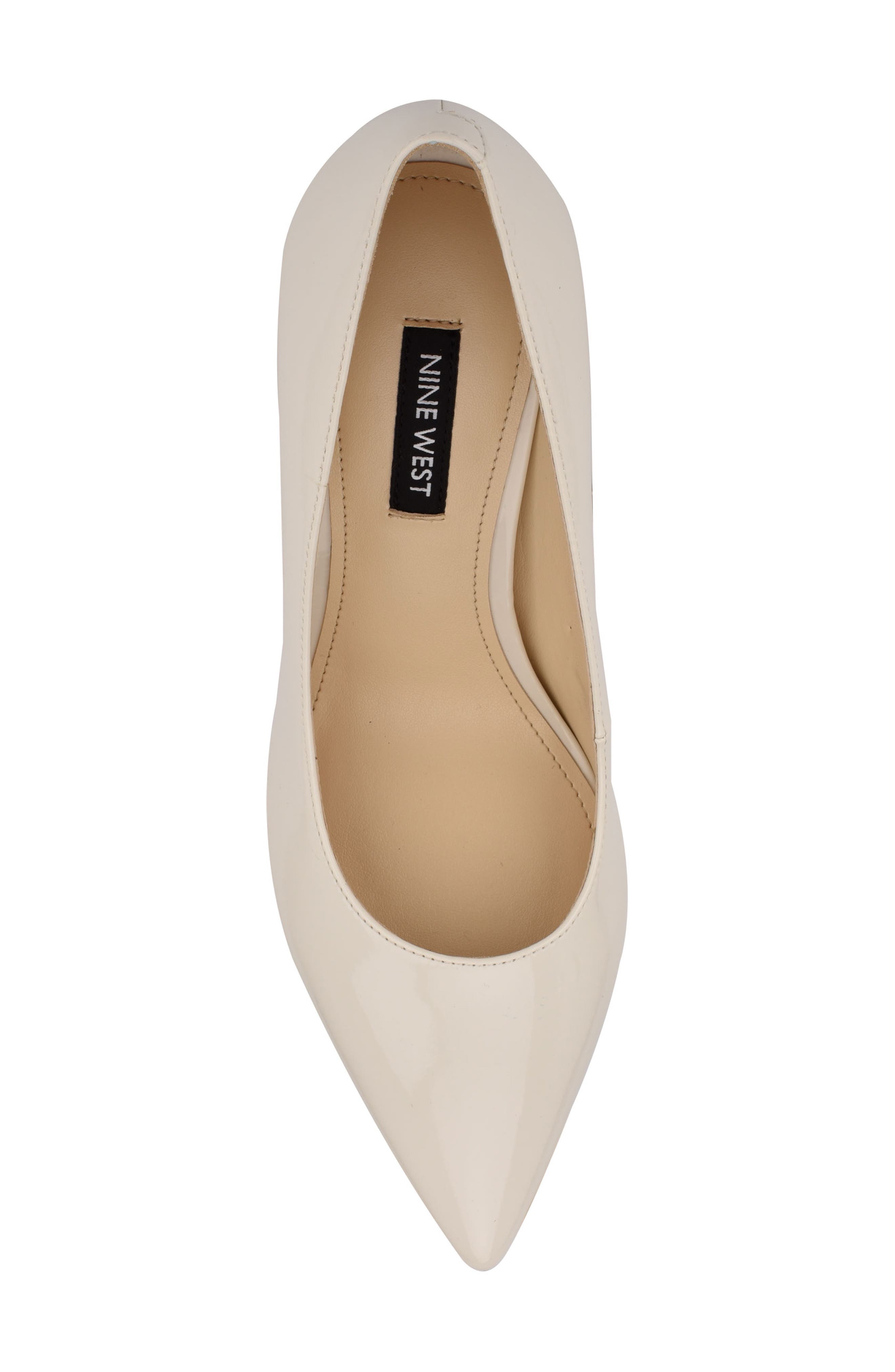 Cara 3 Pointed Toe Pump, Alternate, color, CREAM PATENT