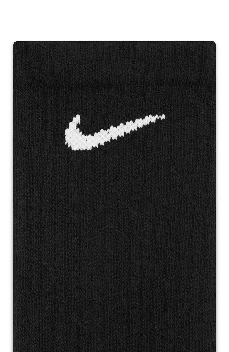 Nike Kids' 6-Pack Everyday Cushioned Training Crew Socks, Alternate, color, 010 Black/White