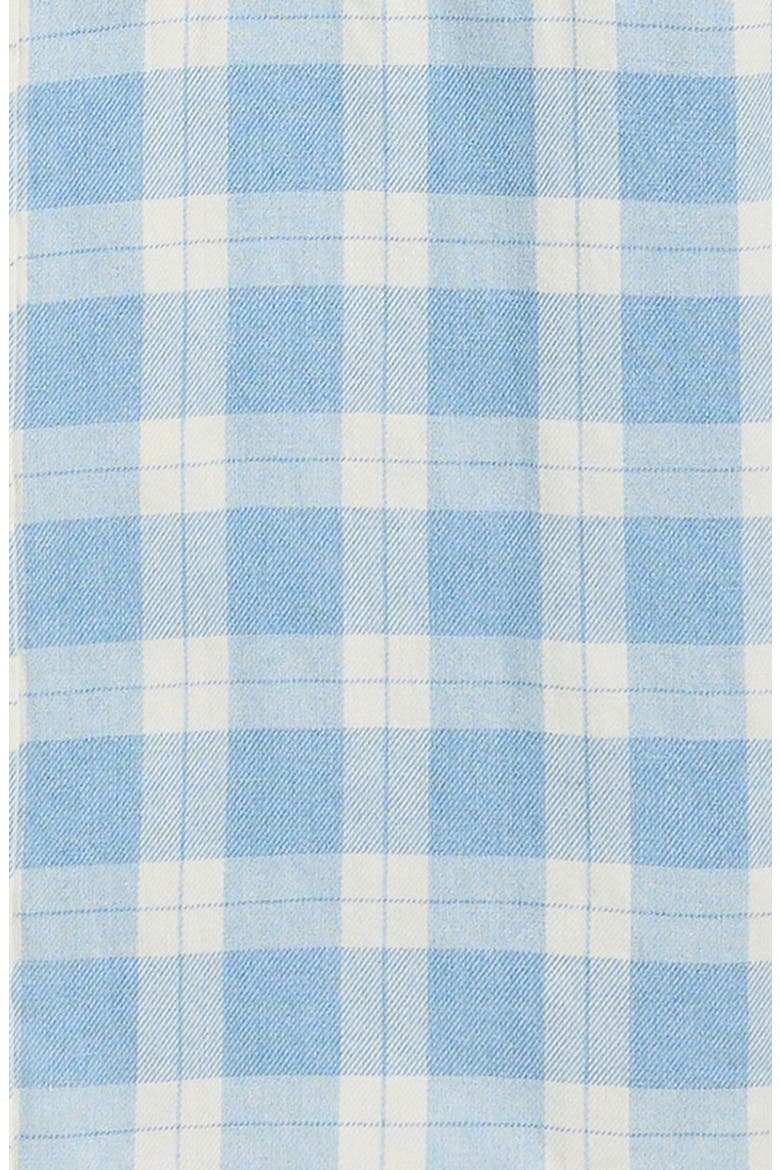 Kids' Plaid Cotton Button-Up Shirt, Alternate, color, BLEACH INDIGO
