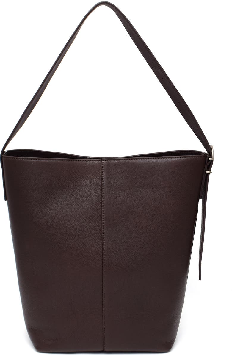 New Amsterdam Leatherworks Jayden Large Leather Bucket Bag, Alternate, color, Espresso
