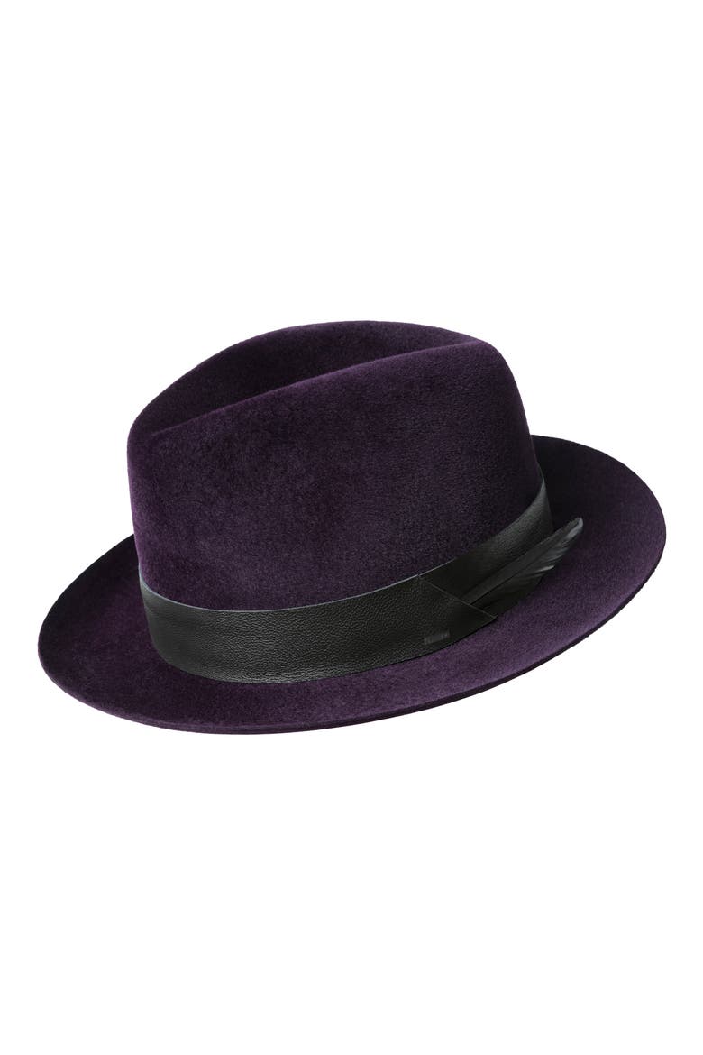Flume Fedora Hat, Main, color, AUBERGINE