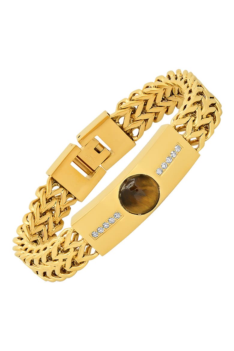 Men's Wheat Chain Bracelet, Alternate, color, YELLOW
