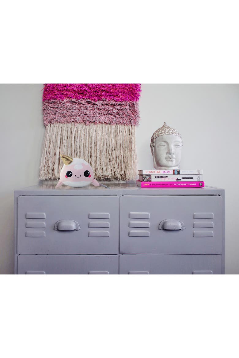 Glitter Galaxy 6-Inch Ice Cream Cone Horn Pink Narwhal Collectible Plush, Alternate, color, Pink