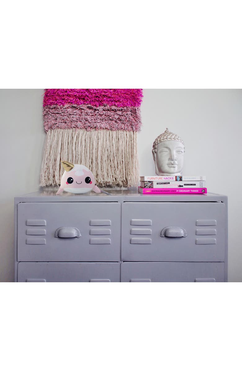 Toynk Glitter Galaxy 6-Inch Ice Cream Cone Horn Pink Narwhal Collectible Plush, Alternate, color, Pink