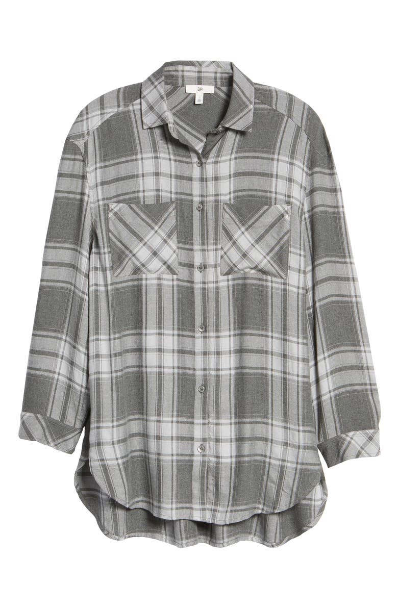 BP. Oversize Flannel Shirt, Alternate, color, 