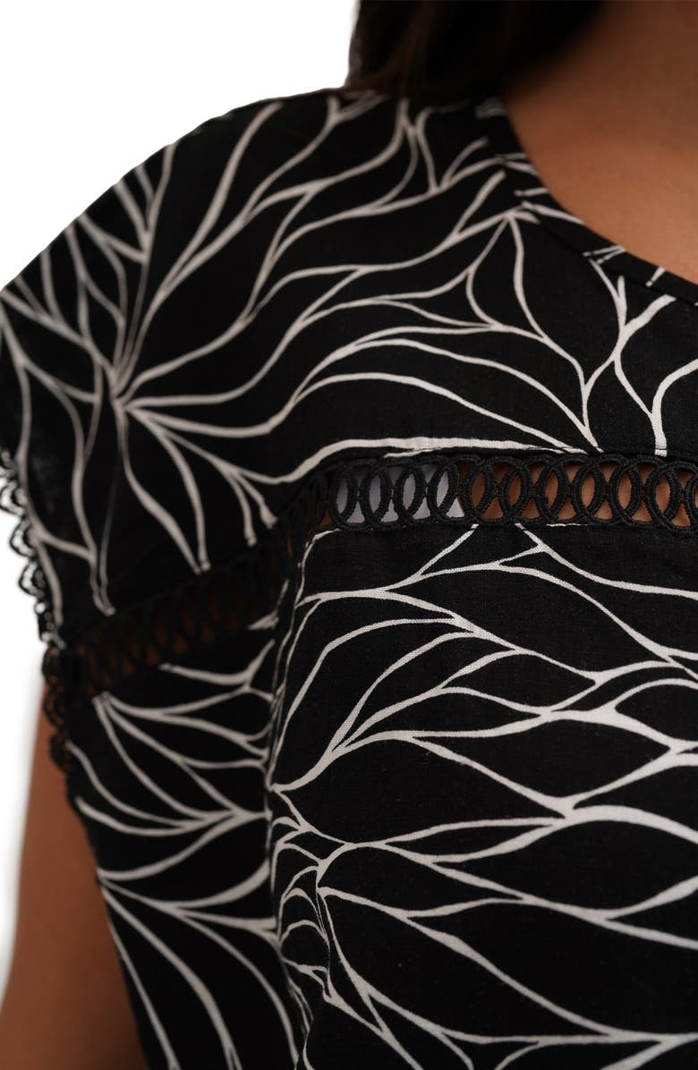 SUNNY LEIGH Tie Keyhole Cap Sleeve Top, Alternate, color, Blakely