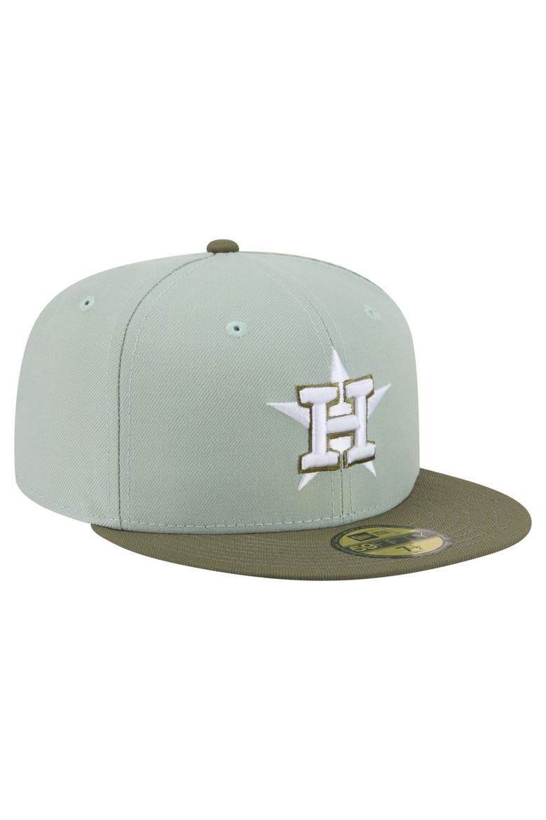 Men's New Era Green/Olive Houston Astros Color Pack 59FIFTY Fitted Hat, Alternate, color, Green
