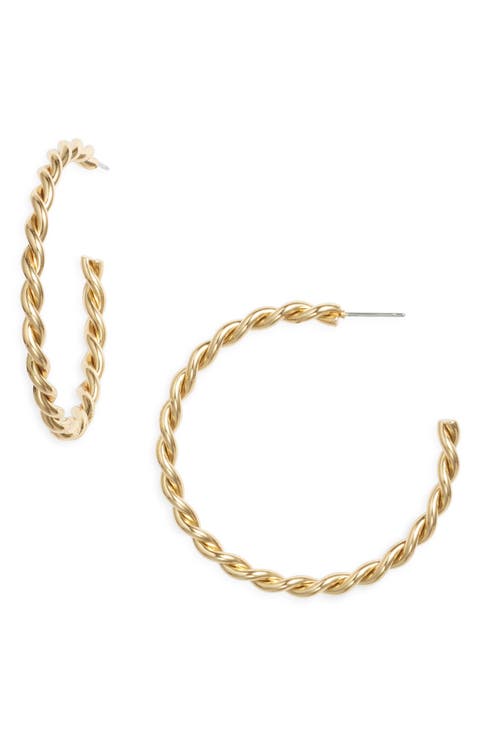 Twisted Hoop Earrings