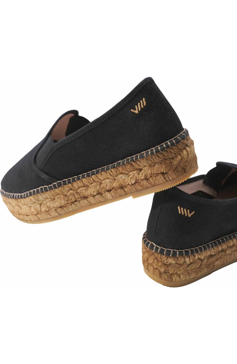 VISCATA Castell Canvas Espadrille Platforms, Alternate, color, Black