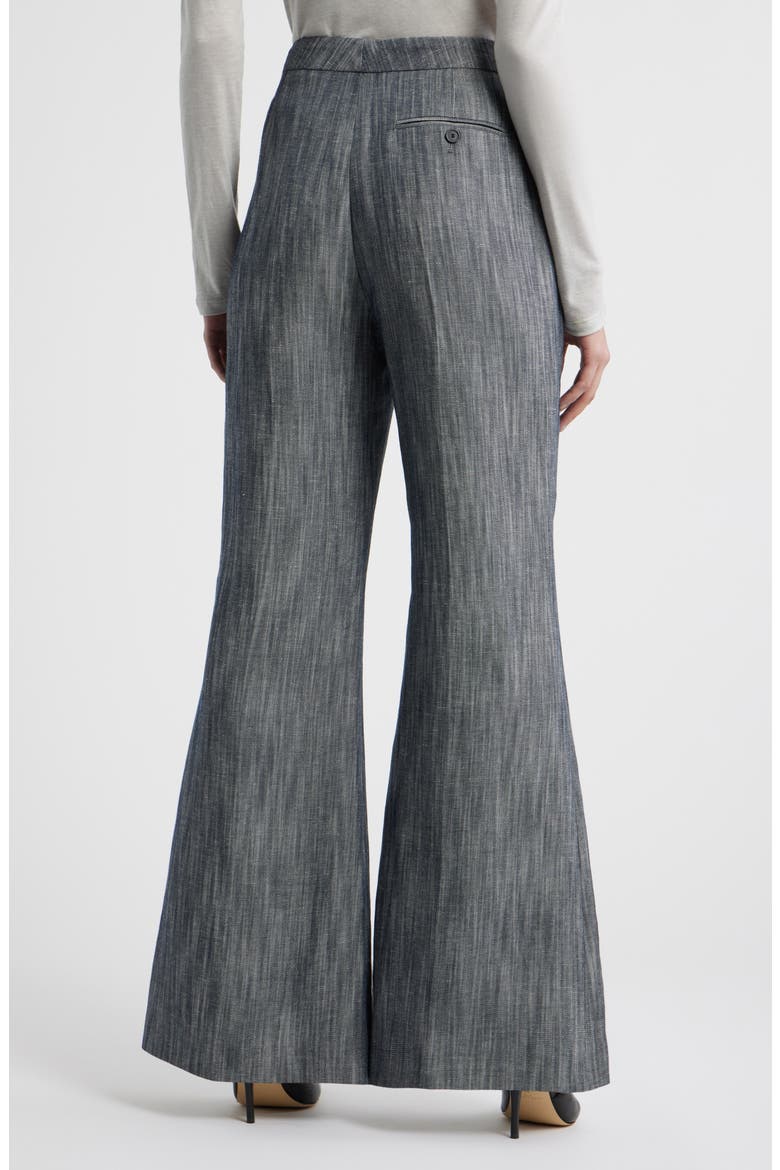 Talifia Sharkskin Twill Flare Trousers, Alternate, color, CHARCOAL SHARKSKIN