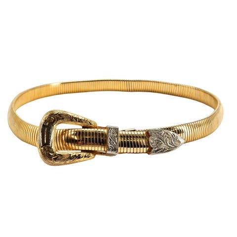 Vintage 1970's Western Snake Stretch Belt