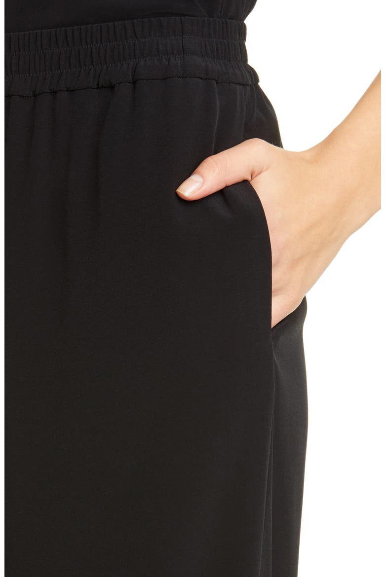 Crepe Palazzo Pants, Alternate, color, BLACK