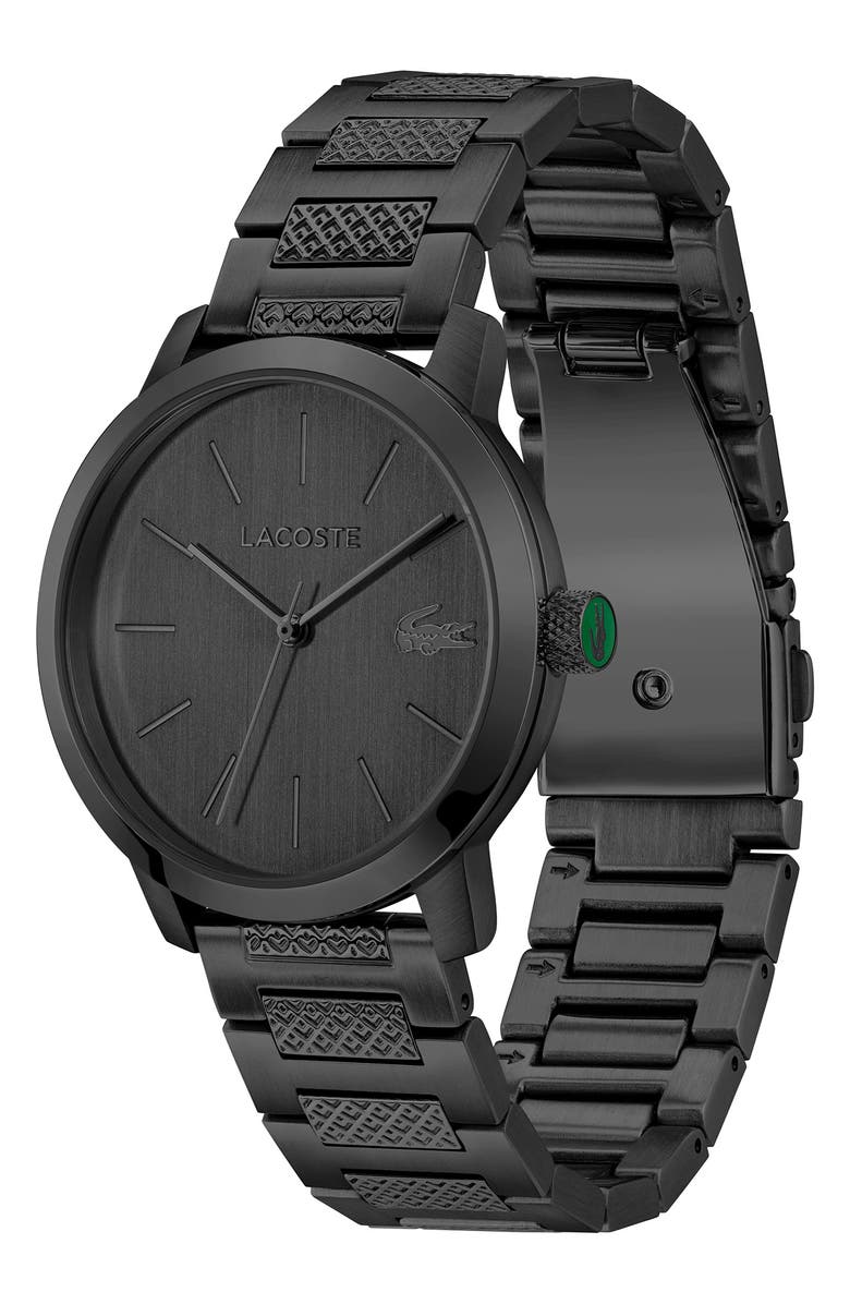 Lacoste L.12.12 Metropole Bracelet Watch, 39mm, Alternate, color, Black
