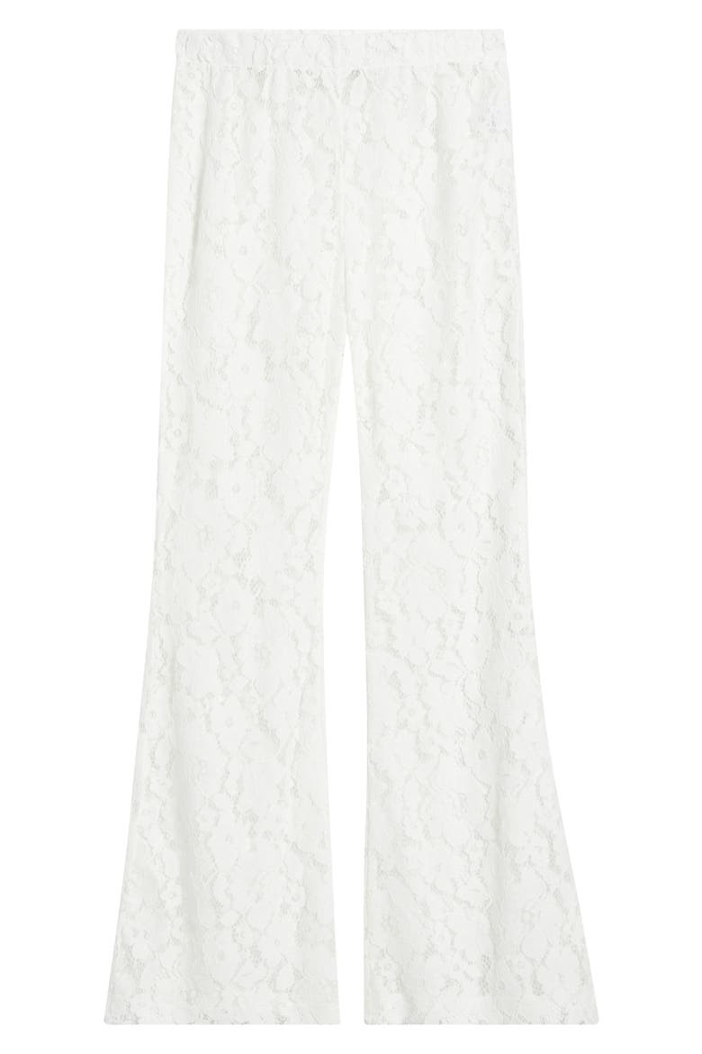 Jen Lace Flare Pants, Alternate, color, WHITE
