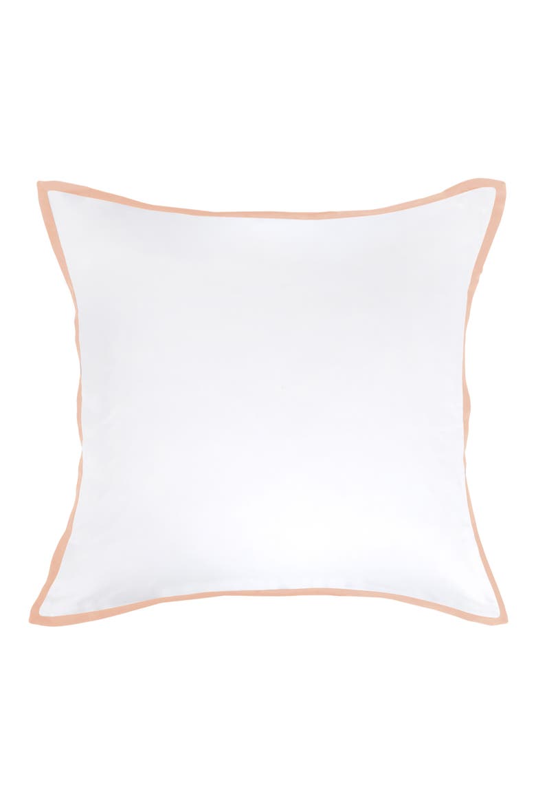 Langston Sateen Euro Pillow Sham, Main, color, PINK