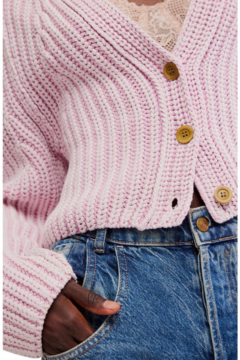Sweet Nothing Cotton Cardigan, Alternate, color, LILAC BLOOM