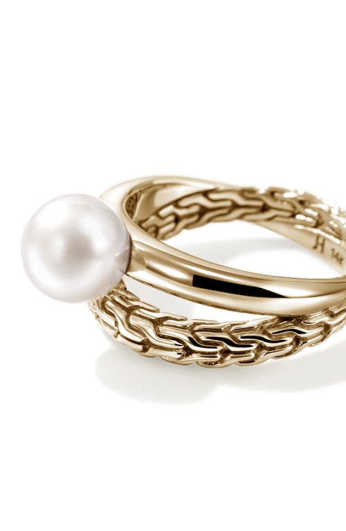 John Hardy Jh Essential Pearl Ring In 14k Gold/pearl
