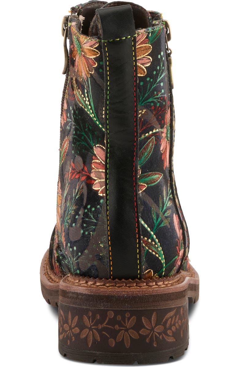 L'Artiste by Spring Step Cordea Floral Lace-Up Boot, Alternate, color, Black Multi