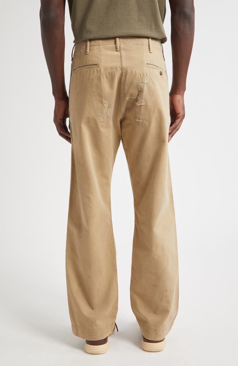 Double RL Flat Front Rip & Repair Cotton Twill Field Chinos, Alternate, color, New Military Khaki