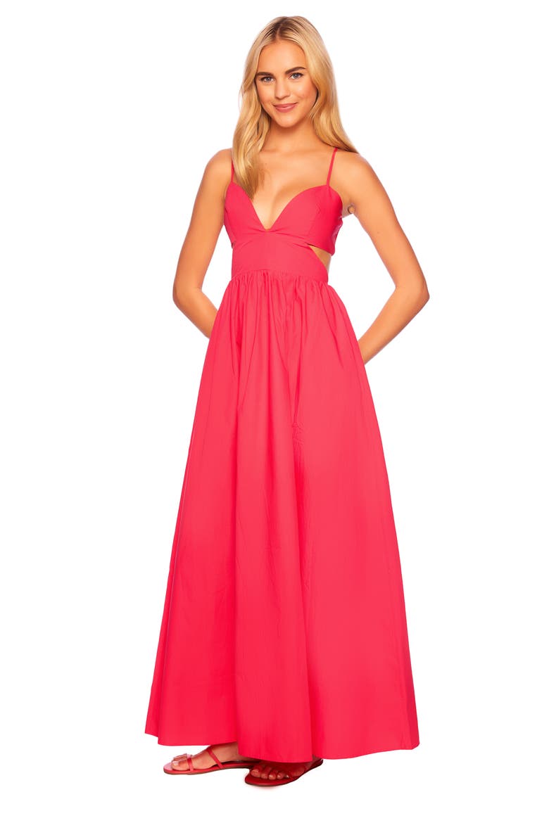 Cutout Cotton Poplin Maxi Sundress, Alternate, color, FRAMBROISE