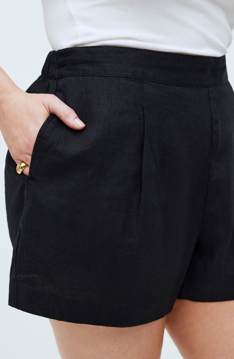Madewell Pull-On Linen Shorts, Alternate, color, 