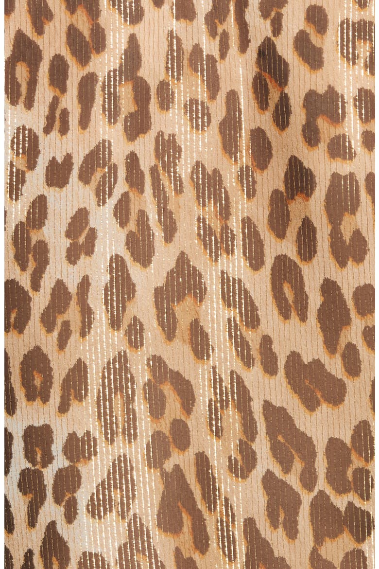 Sissy Metallic Leopard Print Silk Blend Top, Alternate, color, SPOTTED LEOPARD MULTI