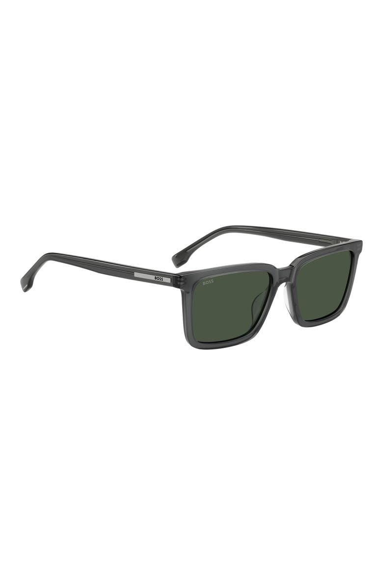 55mm Sunglasses, Alternate, color, GREEN/ GREEN