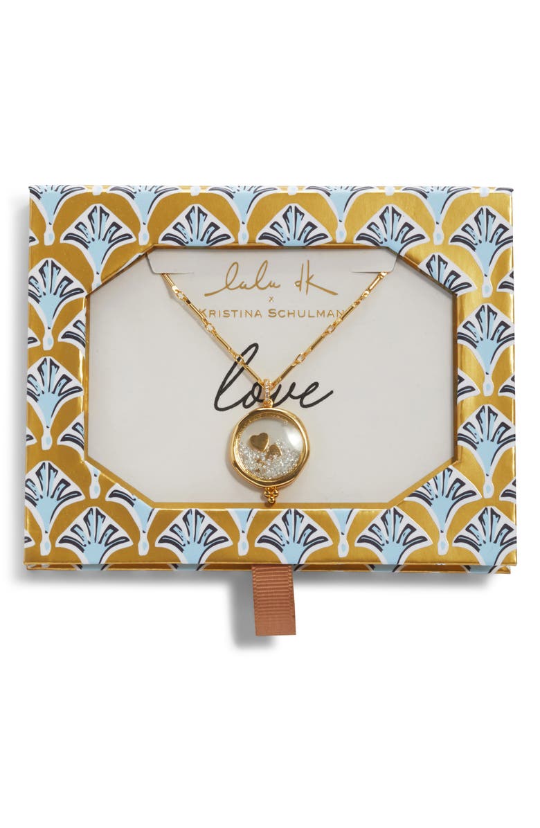 lulu dk x Kristina Schulman Love Shaker Pendant Necklace, Alternate, color, Gold
