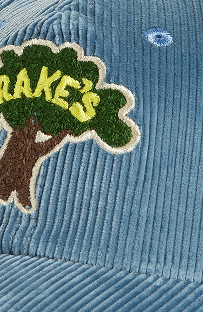 Drake's Embroidered Logo Tree Corduroy Adjustable Baseball Cap, Alternate, color, 200 Cornflower Blue