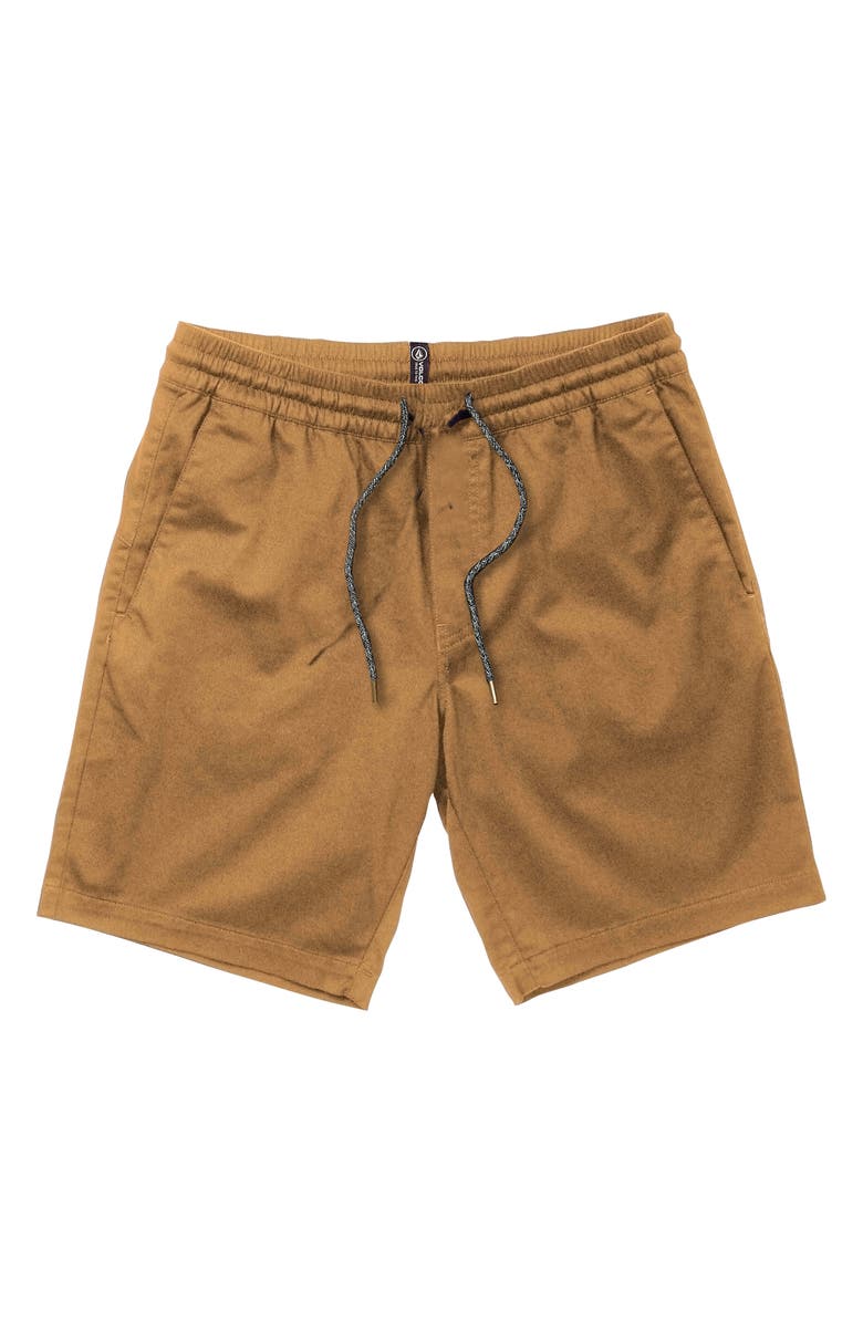 Volcom Frickin' Drawstring Waist Shorts, Alternate, color, Dark Khaki