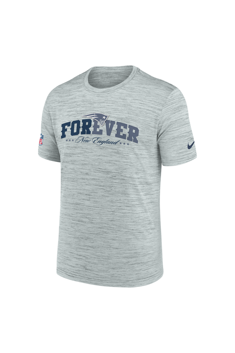 Men's Nike  Silver New England Patriots Rivalries Collection Sideline Velocity T-Shirt, Alternate, color, Silver
