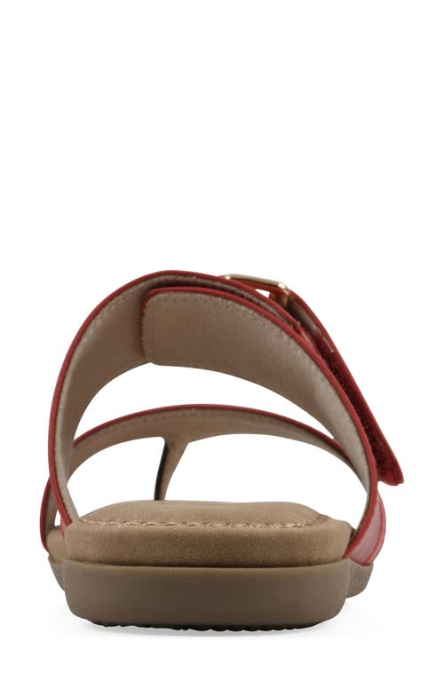 Cliffs By White Mountain Fancify Toe Loop Sandal In Red Burnished Smooth