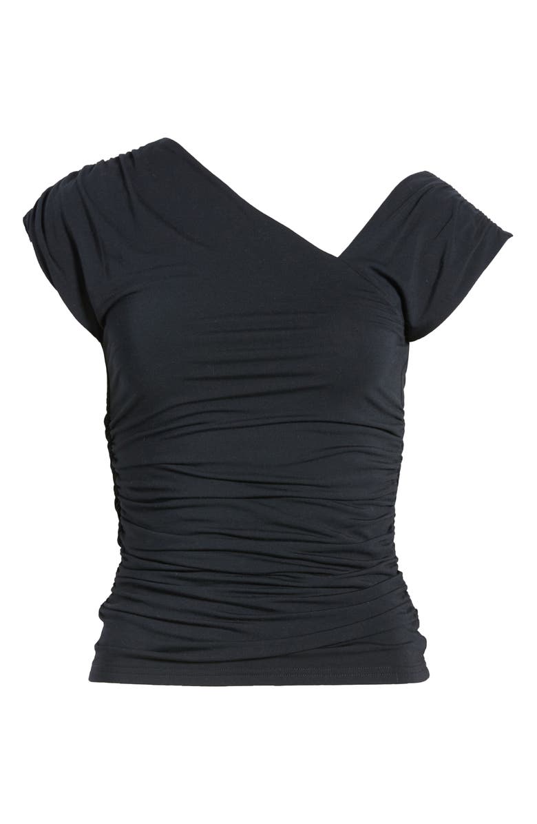 Rails Jaden Ruched Asymmetric Top, Alternate, color, Black