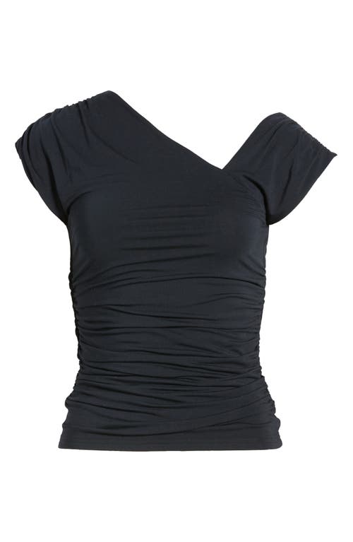 Rails Jaden Ruched Asymmetric Top In Black