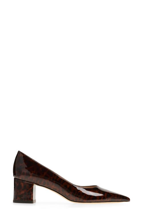 Stuart Weitzman Stuart Power 50 Block Heel Pump In Dark Brown Tortise