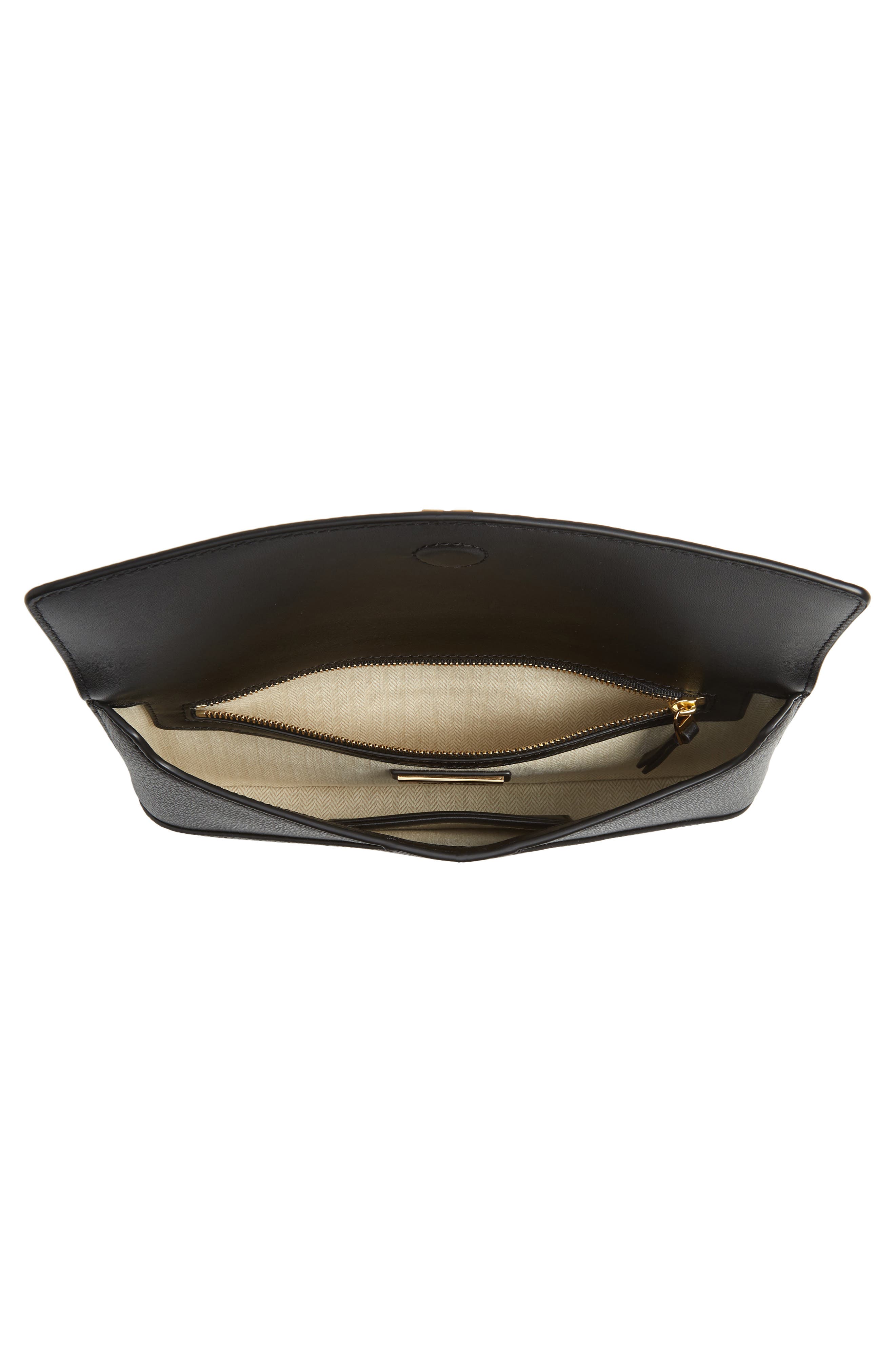 Tory Burch Kira Leather Clutch, Alternate, color, 