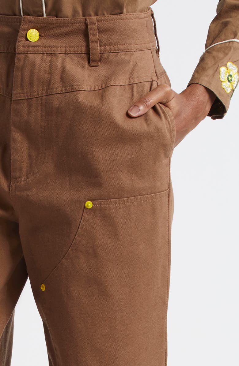 Melody Ehsani Country Western Straight Leg Carpenter Pants, Alternate, color, Brown