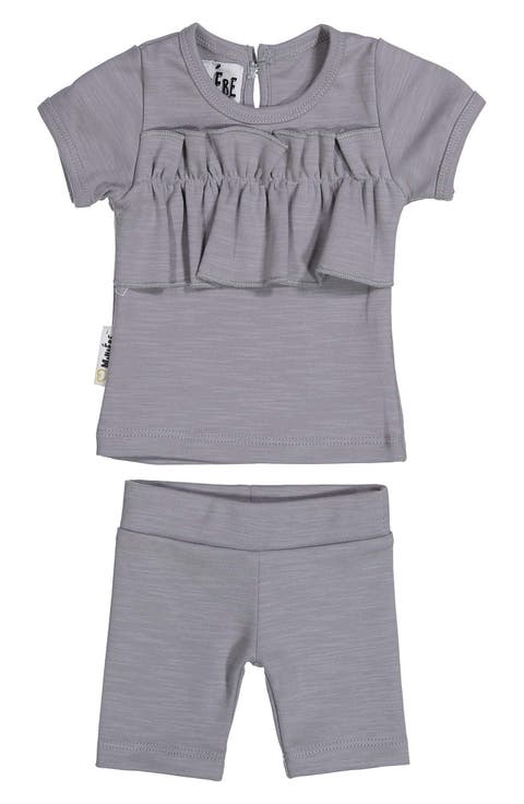Kids' Ruffle Top & Bike Shorts Set (Baby, Toddler & Little Kid)