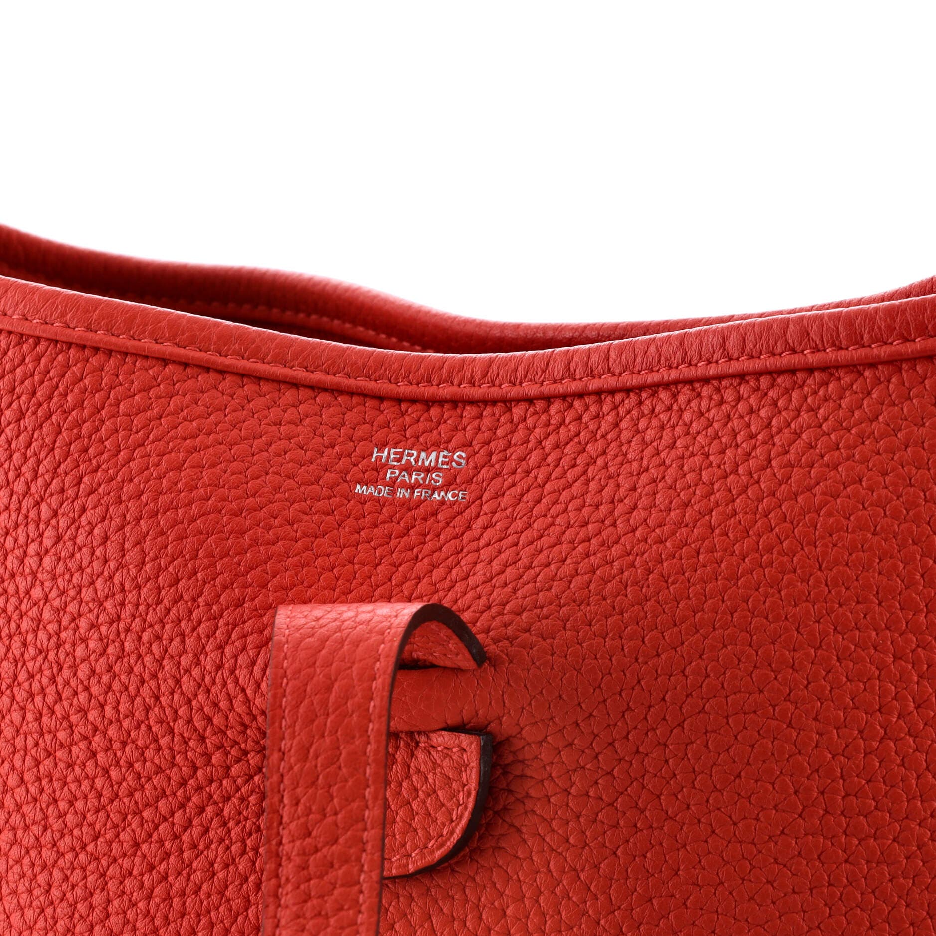 Pre-Owned Hermes Evelyne Bag Gen III Clemence PM, Alternate, color, Rouge Pivoine