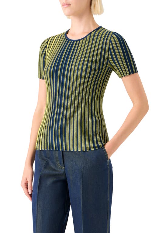 Akris Punto Stripe Virgin Wool Sweater In Multi